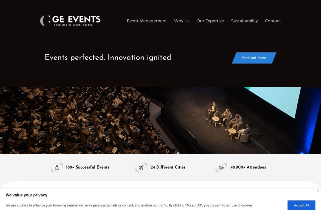 GE Events – WordPress on WP Engine project by Bikas Kumar